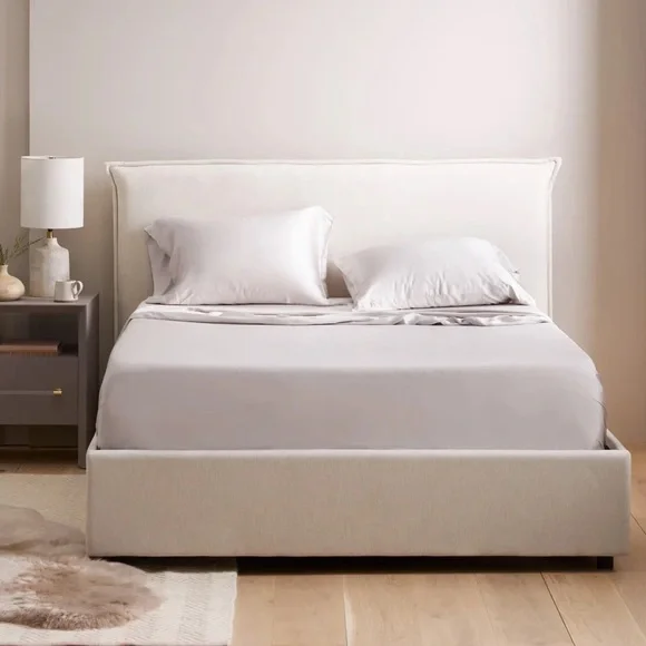 Quince  Bamboo Sheets Set (with flat sheet) Sand. Queen size NWT - Picture 2 of 6